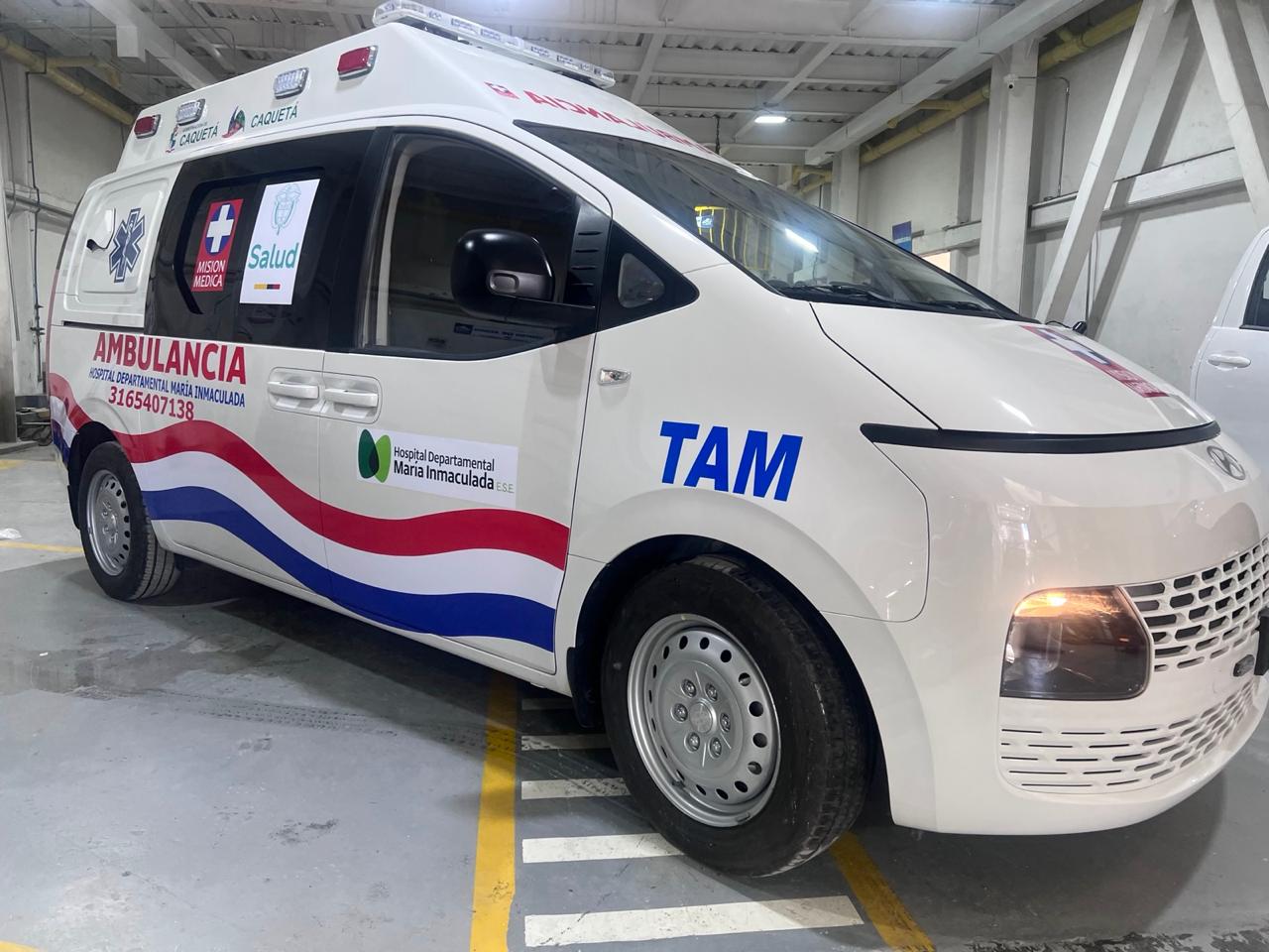 Ambulancia TAM real en vista exterior